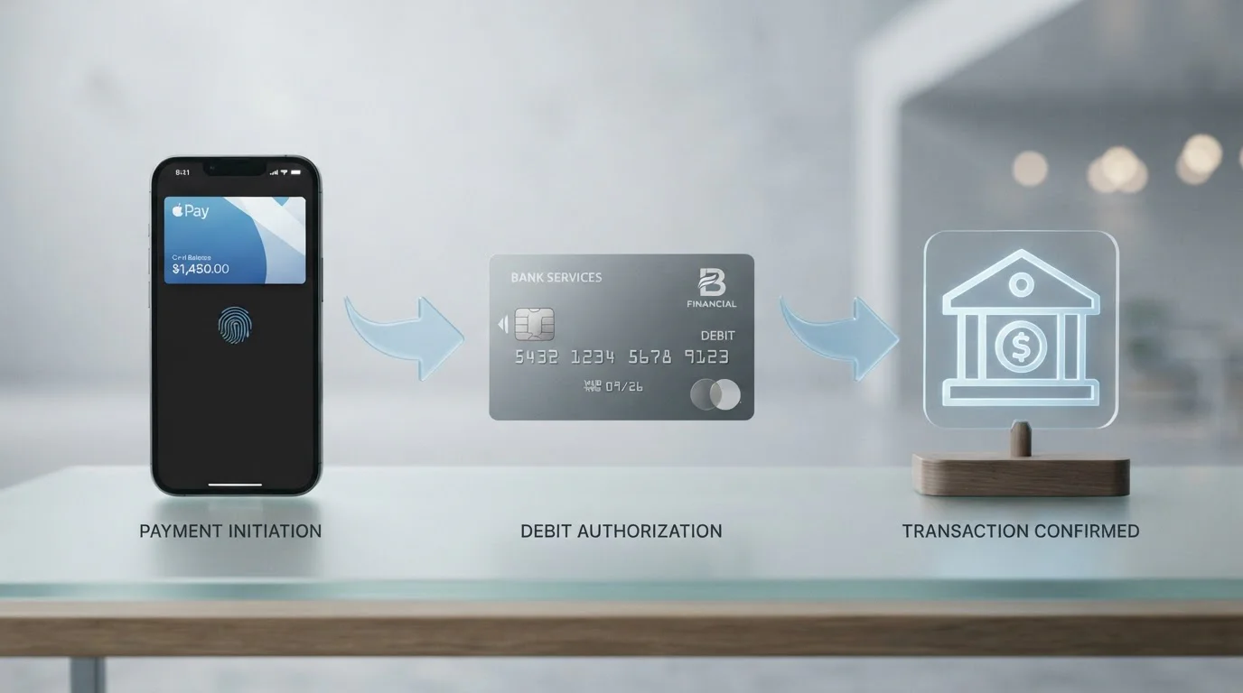 Diagram showing withdrawal flow from casino to linked debit card