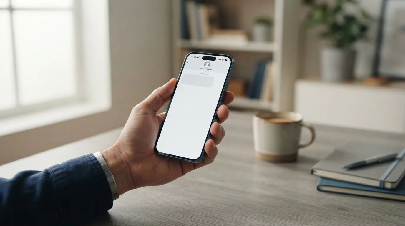 UK mobile phone showing casino deposit confirmation SMS on screen