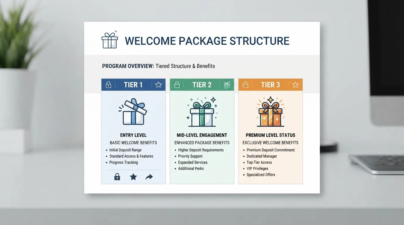 Welcome package activation at ten pound deposit threshold
