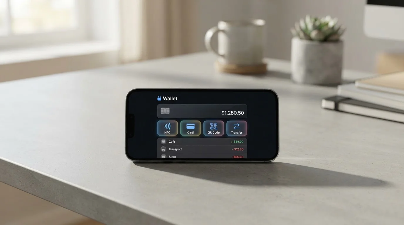 Digital wallet interface showing secure casino payment options in the UK
