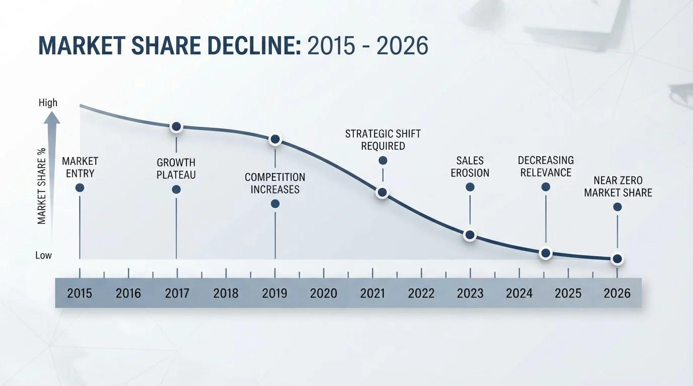 Timeline showing decline of Diners Club market share in UK payments