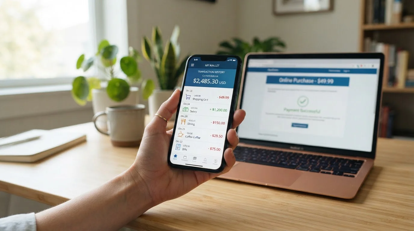 E-wallet payment interface on smartphone screen