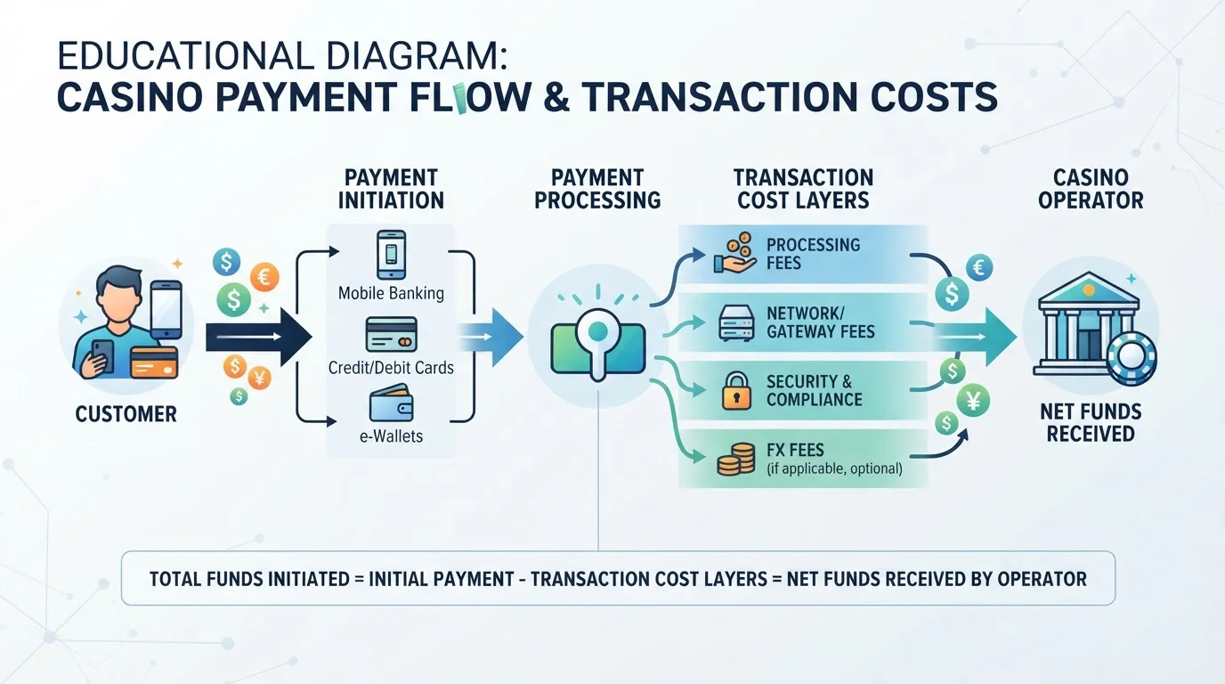 Payment card processing economics diagram showing interchange fees