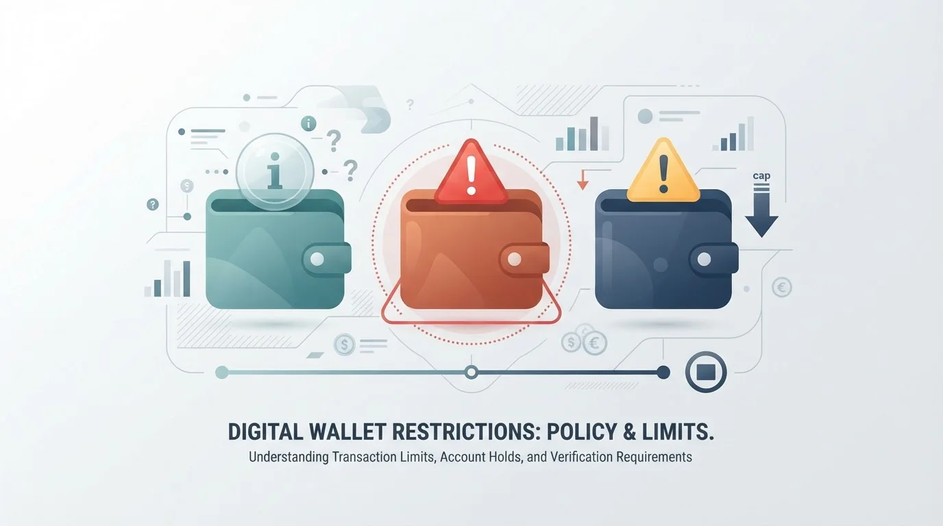E-wallet icons with bonus exclusion warning symbol overlay