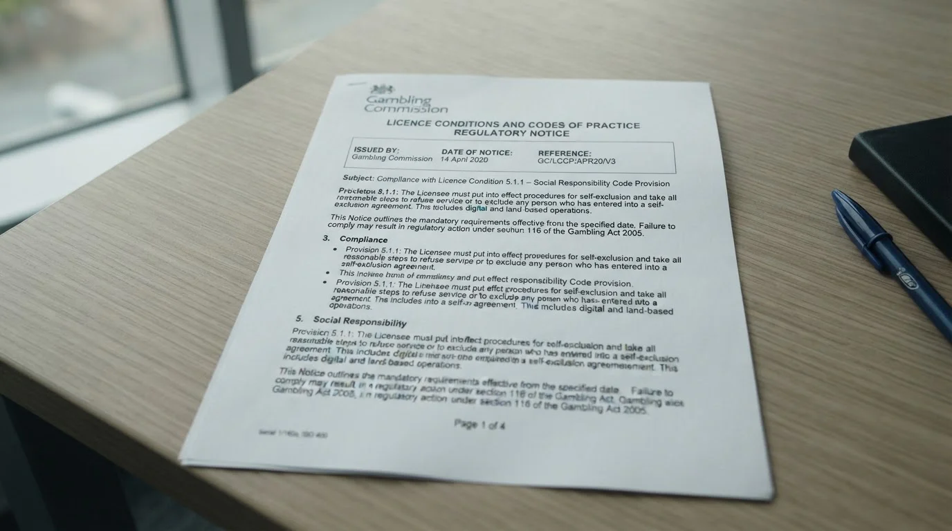 UK Gambling Commission official document showing credit card ban provisions